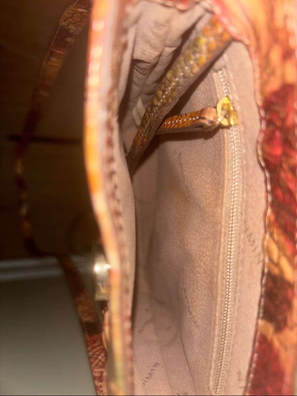 Brahmin Marley Crossbody in multicolor crocodile-embossed Melbourne leather. - Picture 6 of 6